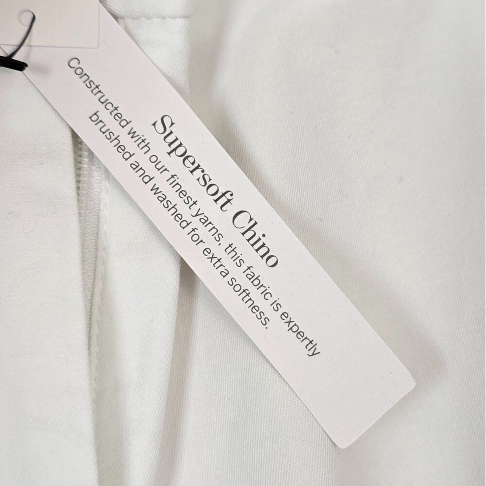 Talbots Relaxed Chino Pants Womens 16WP White Supersoft Cotton Ankle Length NWT - Picture 5 of 9